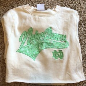 notre dame cropped sweatshirt